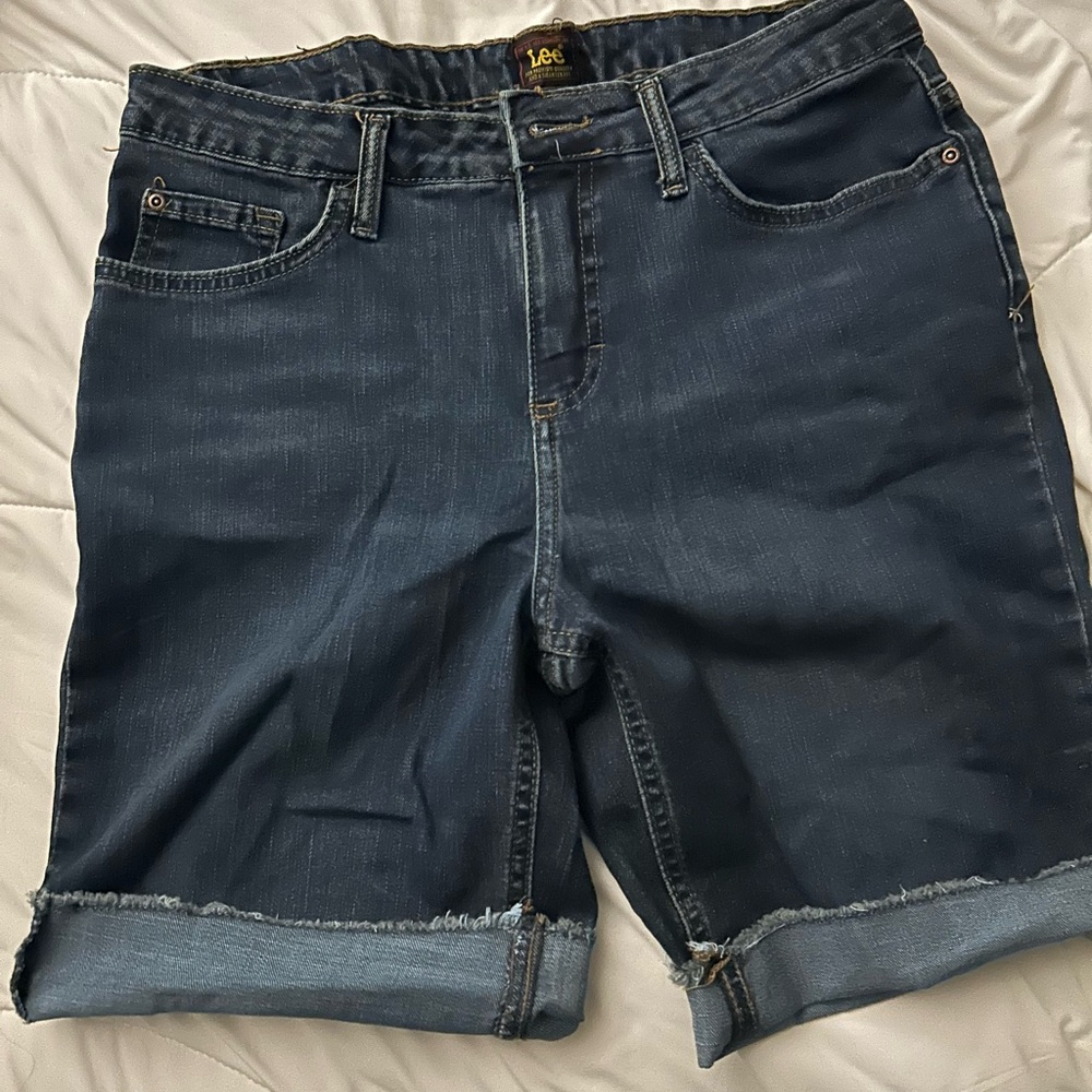 Lee Dark Blue Denim Shorts